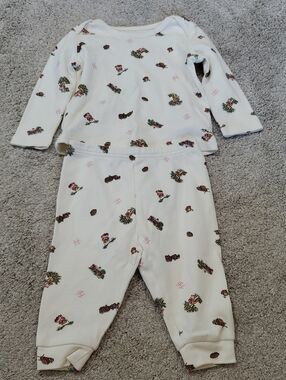 Polo Ralph Lauren Pajama Set - Long Sleeve. Polo Bear Print. 6 Months
